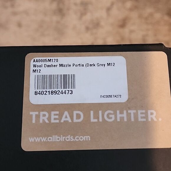 Allbirds Wool Dasher Mizzle M12 NIB - Picture 9 of 9